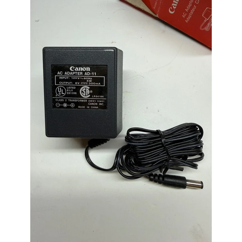 Canon AC Adapter AD-11 Power Supply for P20-DX Calculator 6V 300mA Black
